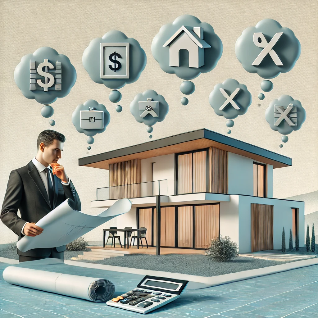 Gráfico ilustrativo de los costos asociados a un proyecto de arquitectura en España, destacando honorarios de arquitectos e impuestos